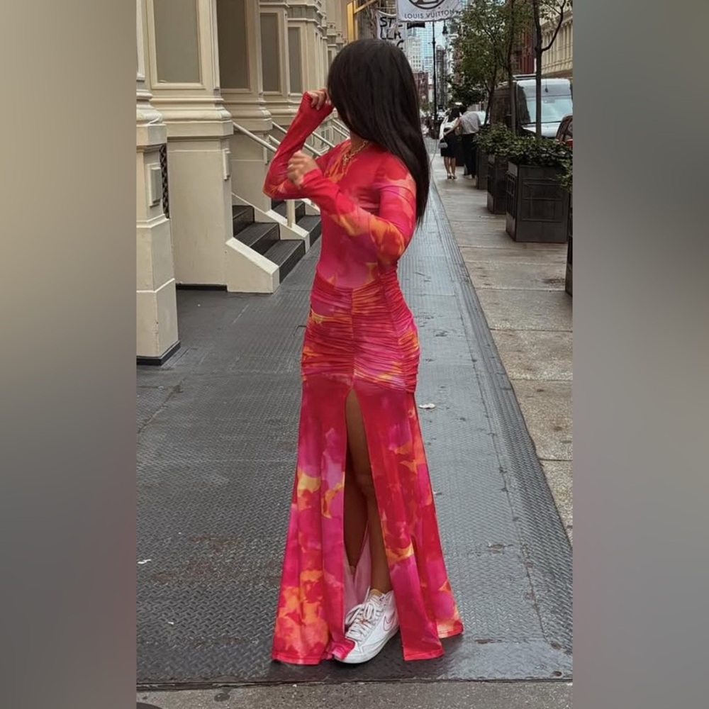 Yllw The Label Mesh Maxi Dress